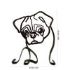 Metal Dog Art Sculpture Modern Abstract Minimalist Art Animal Ornaments Pet Dog Crafts Home Study Office Desktop Decoration