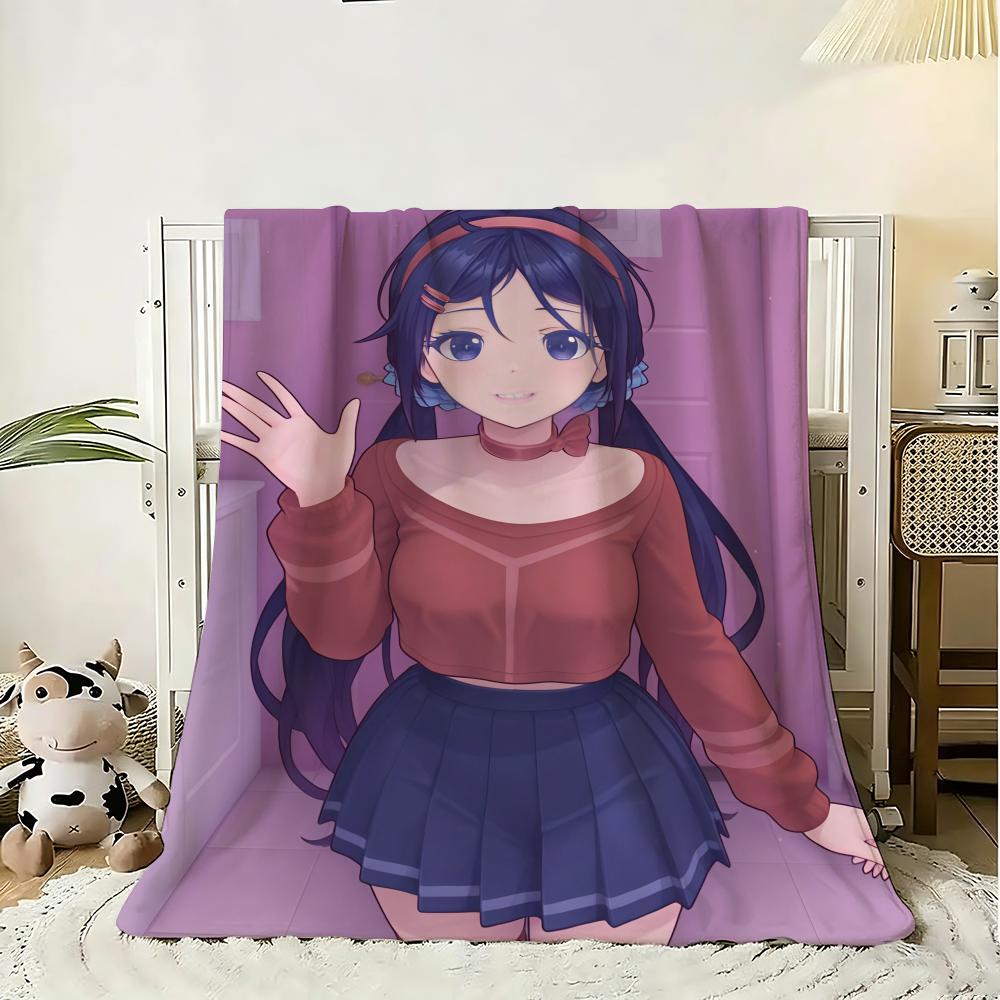 Cute M-MiSide Mita Throw Soft Flannel Throw Blanket, Lightweight Breathable Summer Nap Blanket For Sofa Home Travel Cozy Decor