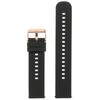 Rubber Watch Strap U27 - Black/Rosegold - 18Mm
