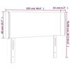 VidaXL LED Headboard Bedroom Furniture Single Bed Accessory Headboard Interior White 3123041