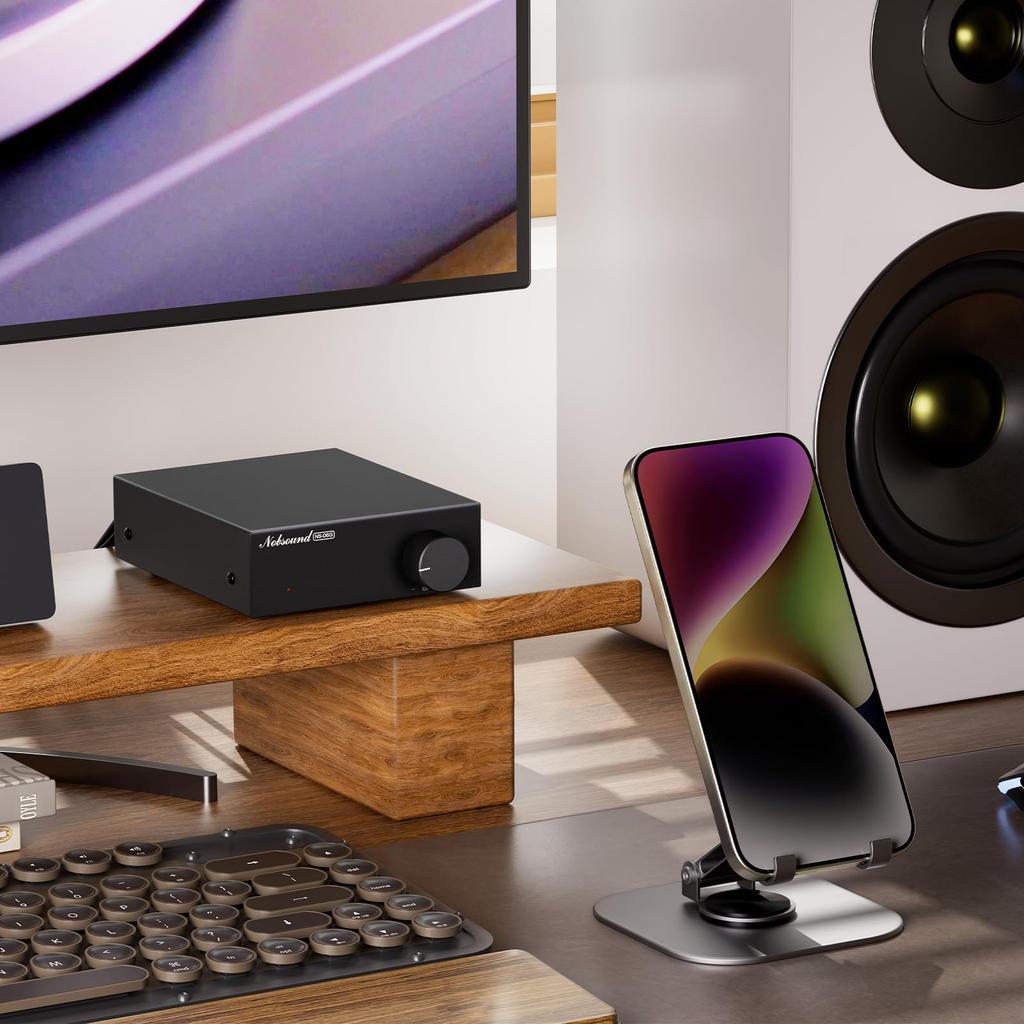 Nobound Digital 60W x Mini Class D Leistung HiFi Kompakt Schreibtisch RCA Kompatibel Netzteil NS-06G Verstärker, 2, TPA3116, Verstärker, Stereo, Design,