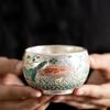 Chinese Style Tea Cup Set, Fish and Algae Pattern, Silver Gilded Master Ceramic Cups, Personal Cup, Savoring Single Kung Fu, Mug