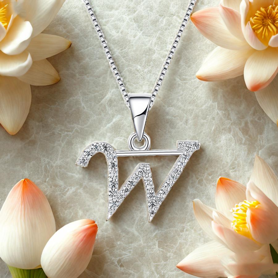 

Очаровательный алфавит, элегантный кулон, начальная буква W, простое изысканное ожерелье в виде сердца, мода, своими руками белый