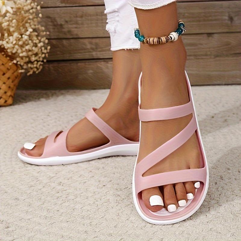 Women's Perforated Breathable Flat-bottom Casual Sports Slippers