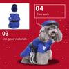 Multiple Type Christmas Pet Costume with Hat Set Cat Dogs Pullover Keep Warm Jumpsuit for Pet Cosplay Party