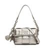 Sliver Square Bag 2026 Fashi Versatile Silver Shoulder Crossbody Bag Female Travel Shopping Bags Luxury Mobile Phe Bag