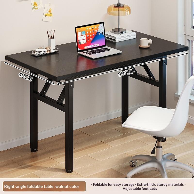 1Pcs Simple Long Rectangular Office Desk Portable Folding Meeting Table Thickened Computer Dining Training Desk Dinning Table