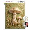 Handgemachtes Perlenmalerei-Set Magischer Pilz DIY Rahmenloses 3D Perlenkunst Leinwand Kreative Freizeit Heimdekoration Geschenk