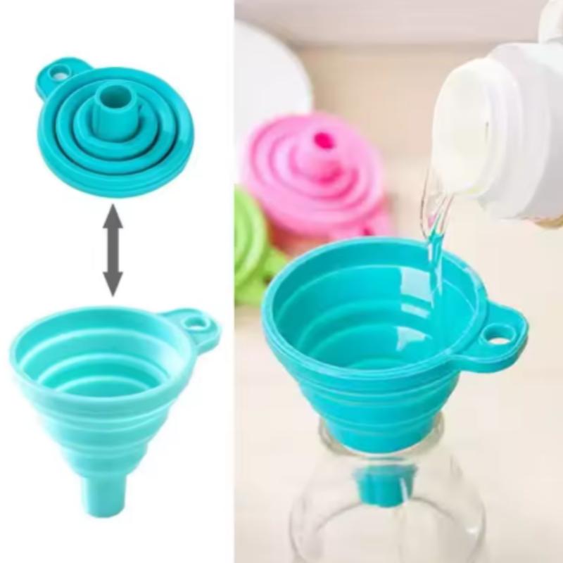 1/3/5/10 pcs S L Folding Silicone Funnel for Filling Bottles Kitchen Silicone Funnel Collapsible Kitchen Gadgets Oil Filler
