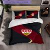 Set Biancheria da Letto Calcio VfB Stuttgart 3 Pezzi Morbido Set Copripiumino con Federe Set Decorazione Camera da Letto per la Casa