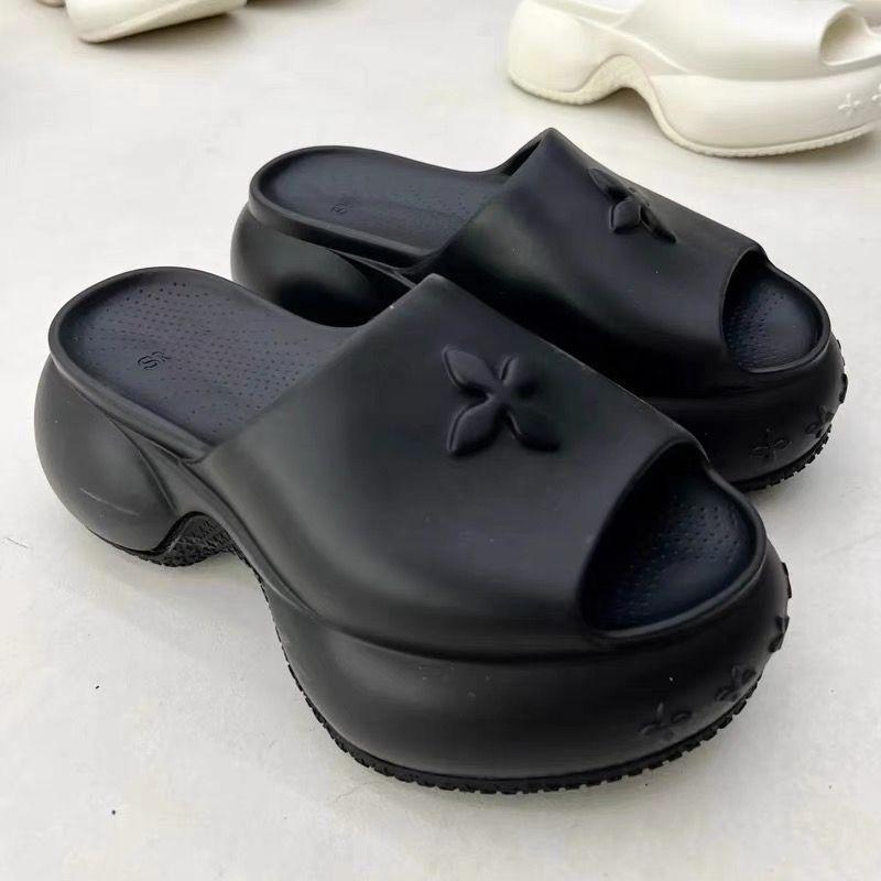 Fashion Shevaluse Thick Heel Slippers for Women Summer Outdoor New Fashion Thick Bottom Sandals Comfort Slip-On Shoes Soft House Slides