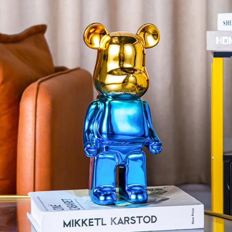 

Ніжні фігурки ведмедиків Розкішна кераміка Статуя агресивного ведмедя Каваї мультяшні скульптури ведмедиків Настільна прикраса Домашні аксесуари 20cm