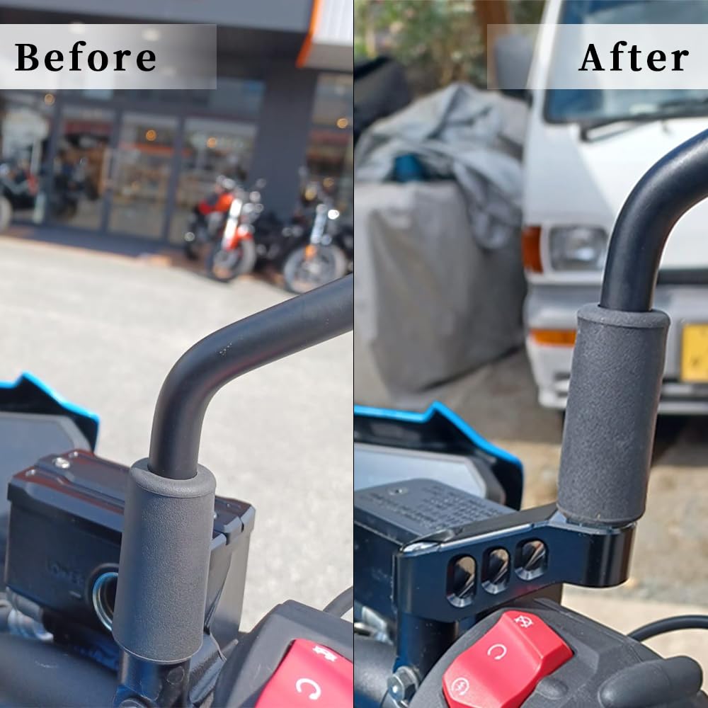 MotHeartCNC Motorcycle Mirror Stays for Trident 660 2020-2026 Mirror Mount Bracket Rear View Mirrorrisers