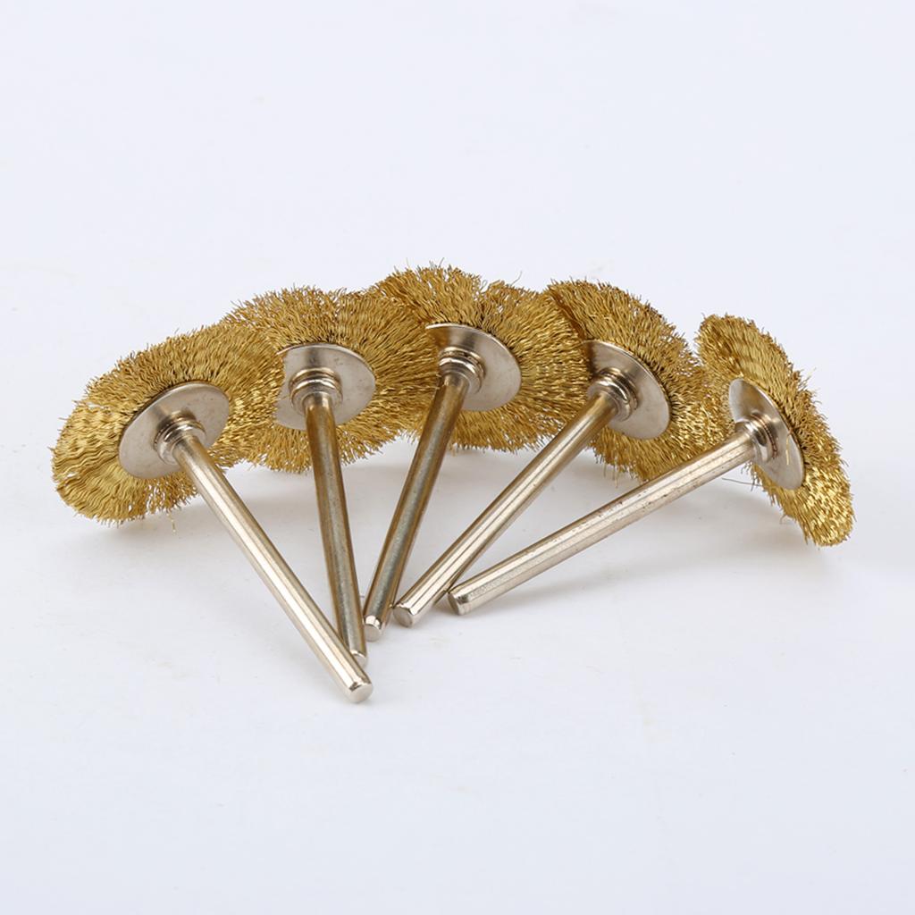 5Pcs 25mm Stainless Steel/copper Wire Wheel Brushes for Dremel Accessories Polishing Brush for Mini Drill Grinder Rotary Tools