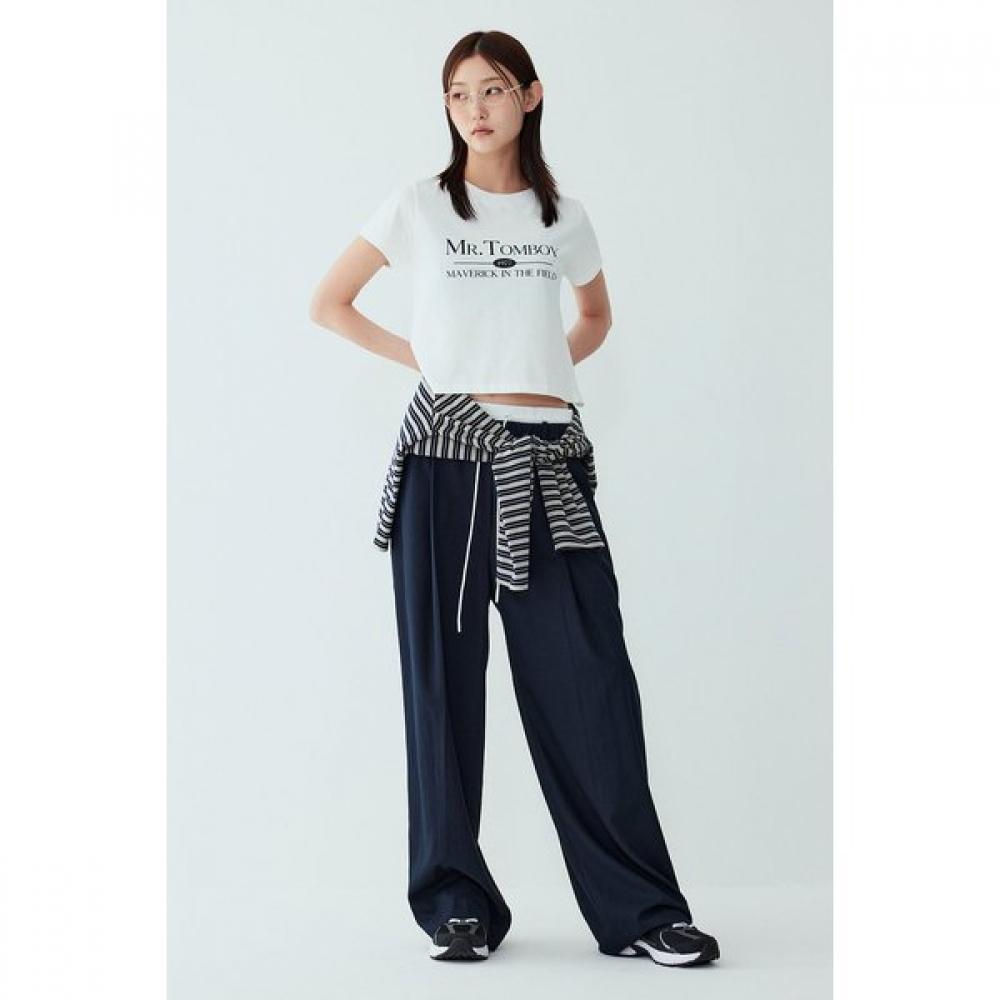

Studio Tomboy Waist Color Block Banding Pants 9105331191ar 56 (navy)/S(55)