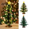 Mini Xmas Tabletop Decor with Lights Wooden Christmas Tree Advent Calendar 2026 24-Day Party