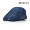 Adjustable Newsboy Hat Baker Peaked Leisure Visor Cap Casual Denim Beret Hat  Women Girl