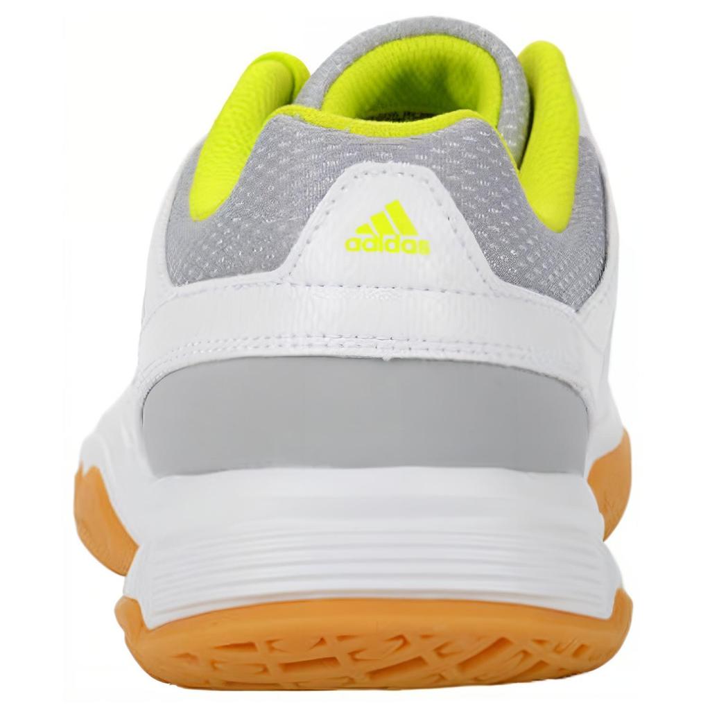 Adidas Quickforce 3 Comfortable Simple Shock Absorption Durable Low-Top Badminton Shoes Unisex Shoes White Green B26432