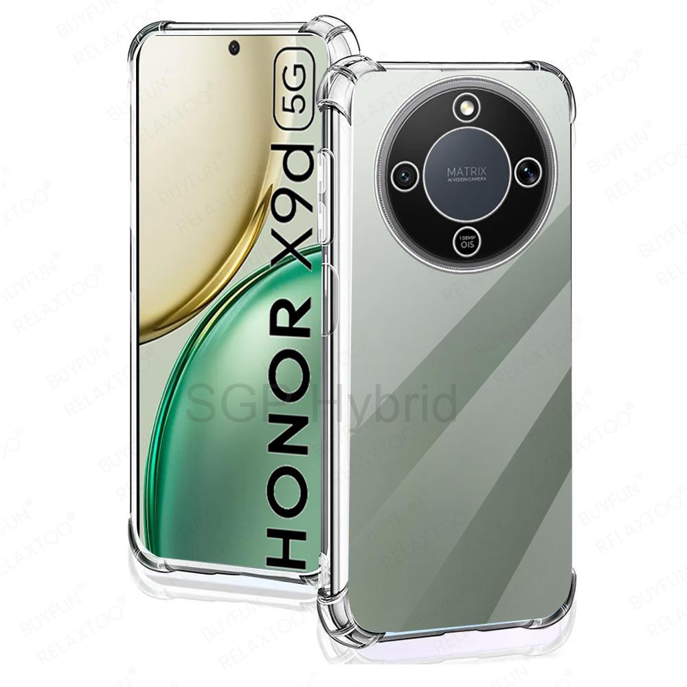 

For Honor X9d Case Clear SIlicone Back Cover HonorX9d HonorX9 X 9 X9 D X 9d 5G Global Shockproof Funda Soft Shell TPU Coque Capa For Honor X9d CN прозорий
