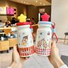 Cute Cartoon Star Thermos: High-Value Portable Coffee Cup Gift for Girls - Perfect Holiday Water Cup