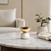 Modern Decorative Candle Holder Compact with Marble Base Sturdy
