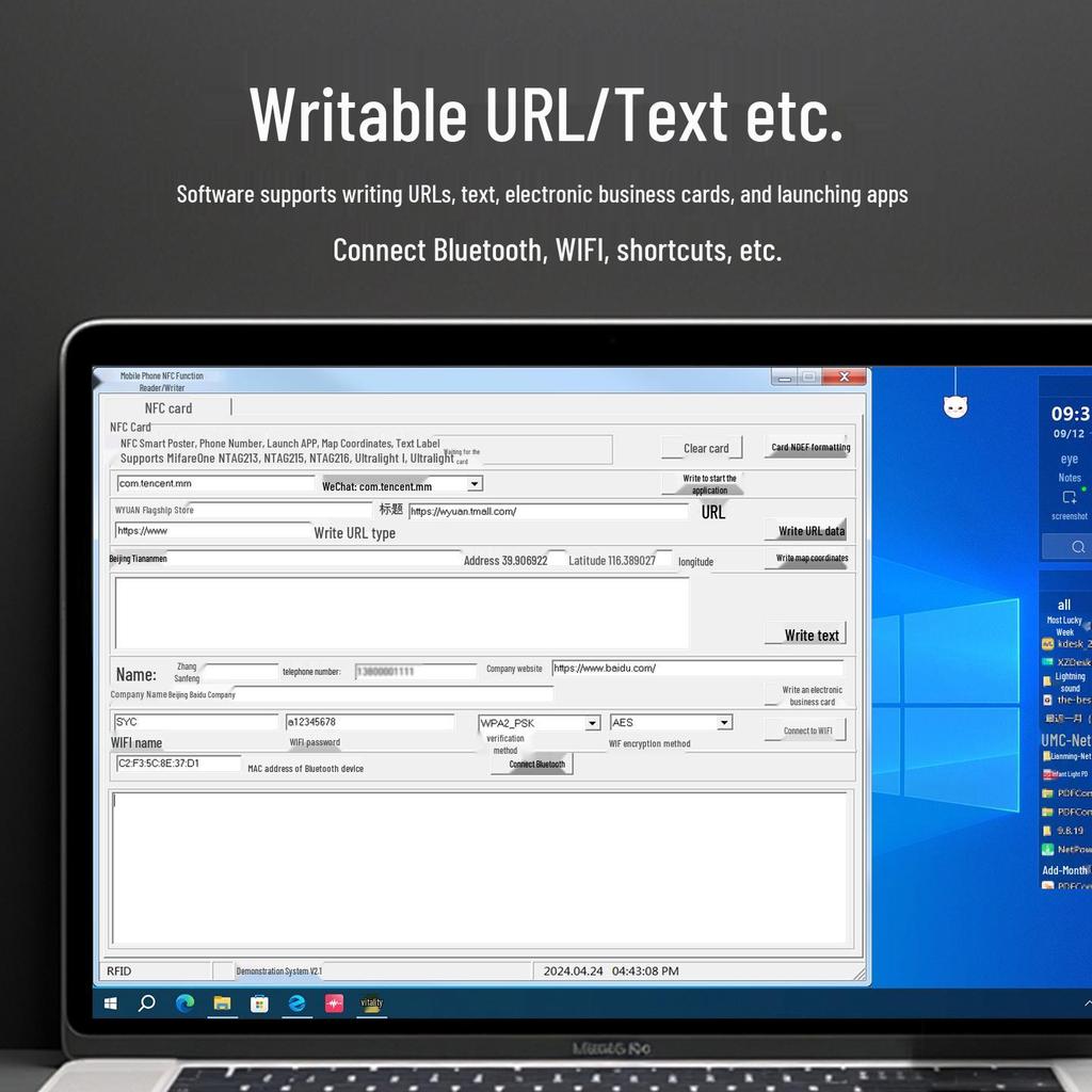 NFC 13.56MHz Reader/Writer for URL & Text on ISO14443A Cards