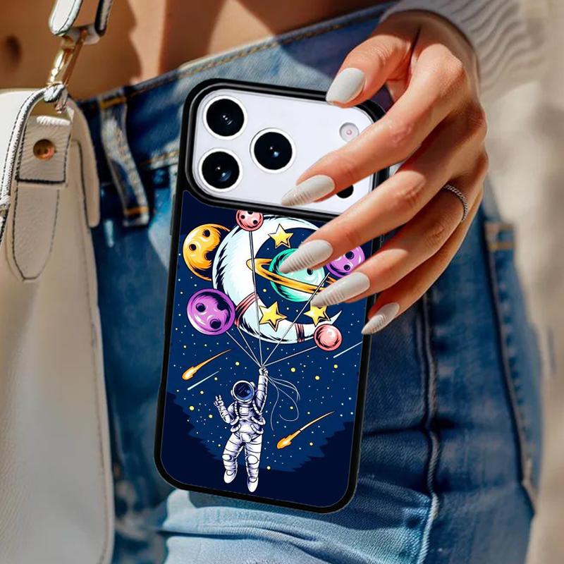 Rejoice Astronaut Phone Case For iPhone 17 Air 14 15 13 12 Max Cover For Apple 16e 11 Pro Max Plus Coque