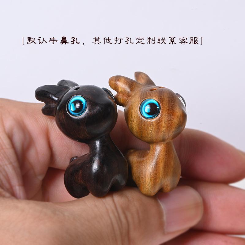 Wooden Cute Cartoon Deer Ornaments Miniature Figurine home Decor DIY Key Chain Accessories Birthday gifts Souvenirs