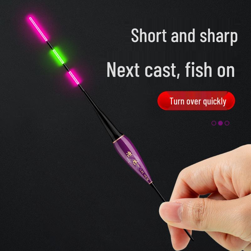 Color-Changing Electronic Fishing Float for Day/Night, Ice Fishing, and Shallow Water - Luminous Float for Carp and Crucian Carp.