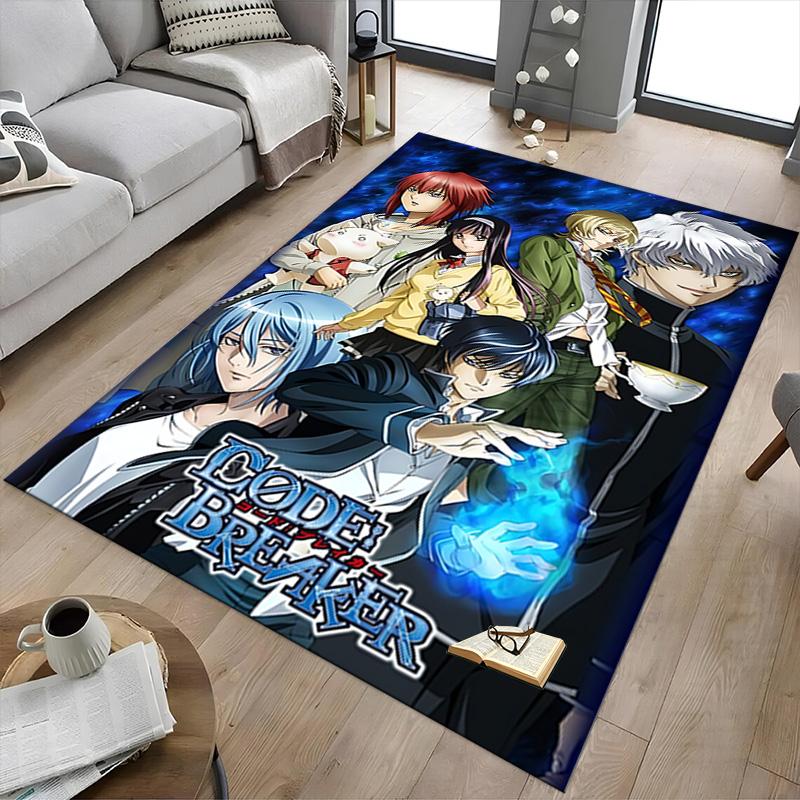 Code Breaker Anime Fantasy Carpet For Playroom Bedroom Living Room Sofa Home Decor Kids Game Area Rug Nonslip Floor Mat