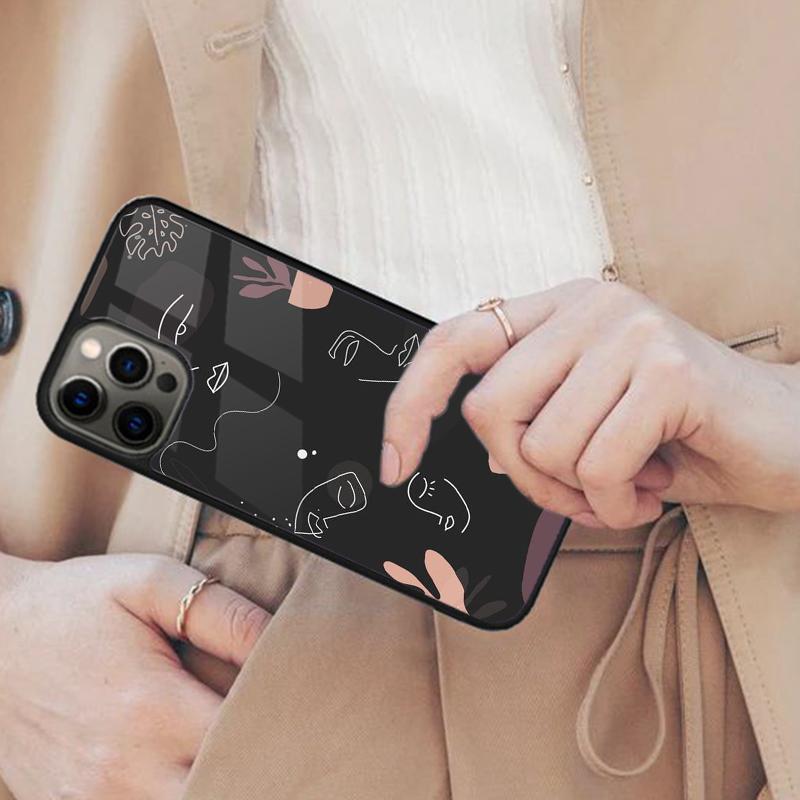 Boho Woman Minimalist Line Art Magnetic Phone Case For APPLE iPhone 17 Air 16 14 13 12 Pro Max 15 Plus Wireless MagSafe Cover