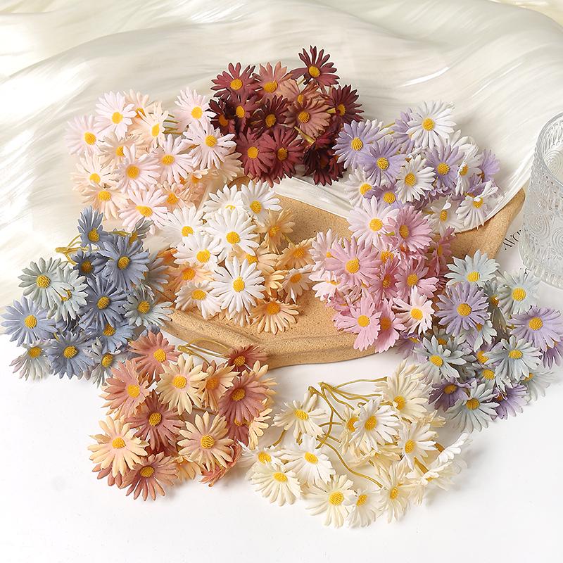 Daisy Silk Flower Bouquet for DIY Headdress, Wreath, Gift Box, or Home Decor
