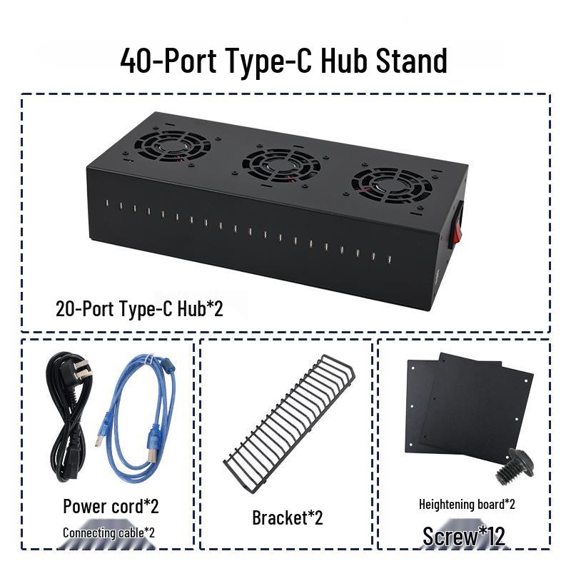 Industrial Grade Multi-Port Type-C Docking Station for Mobile and Desktop Charging
