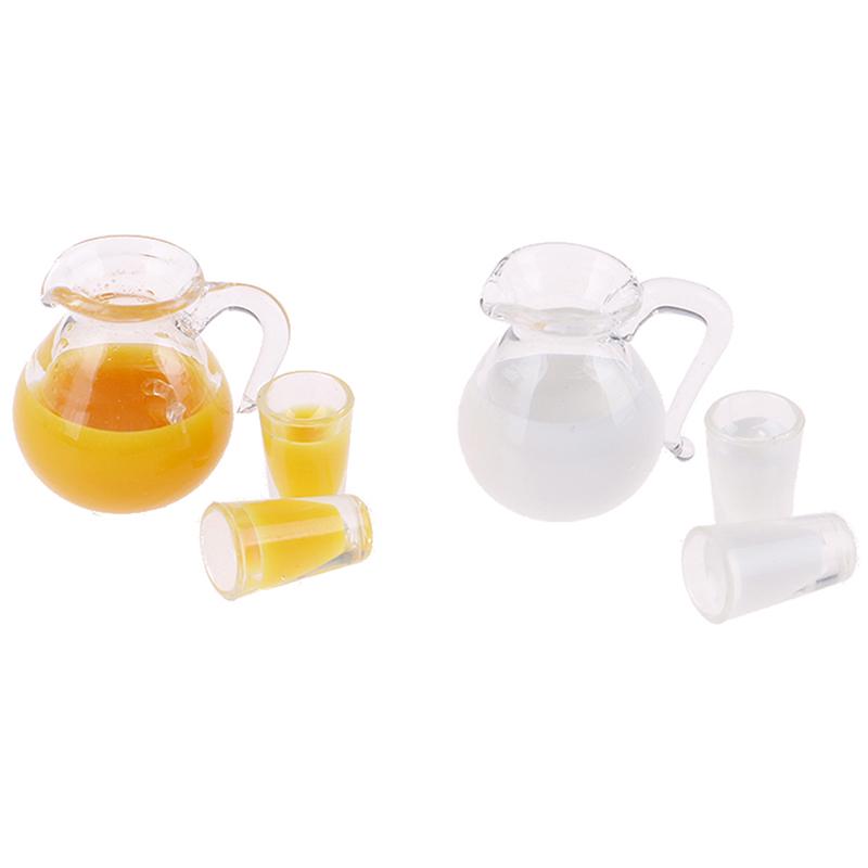 [JN] 1/12 Dollhouse Toys Miniature Juice/milk Jug for Miniature Kitchen Accessory