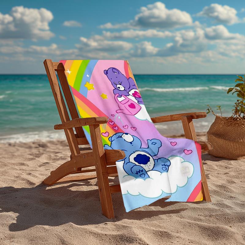 Ultra-Soft Beach Towel with Bear Theme,Ideal for Pool - Camping, Diving - Perfect Travel Essential, Vibrant Beach Towel.