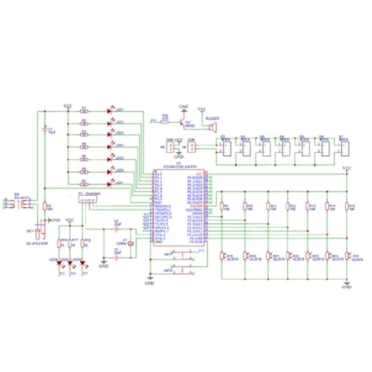 Zestaw DIY 51SCM Zestaw Harfy Laserowej Zestaw Klawiatur DIY Struny Zestaw Części Elektronicznych Zestaw DIY
