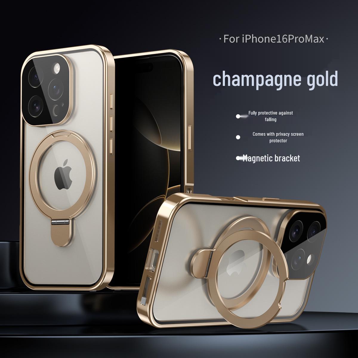 

iPhone 17 Pro Magnetic Anti-Peep Stand Case with Wireless Charging, Double-Sided Protection, and Anti-Drop Design iPhone 17 Pro Max