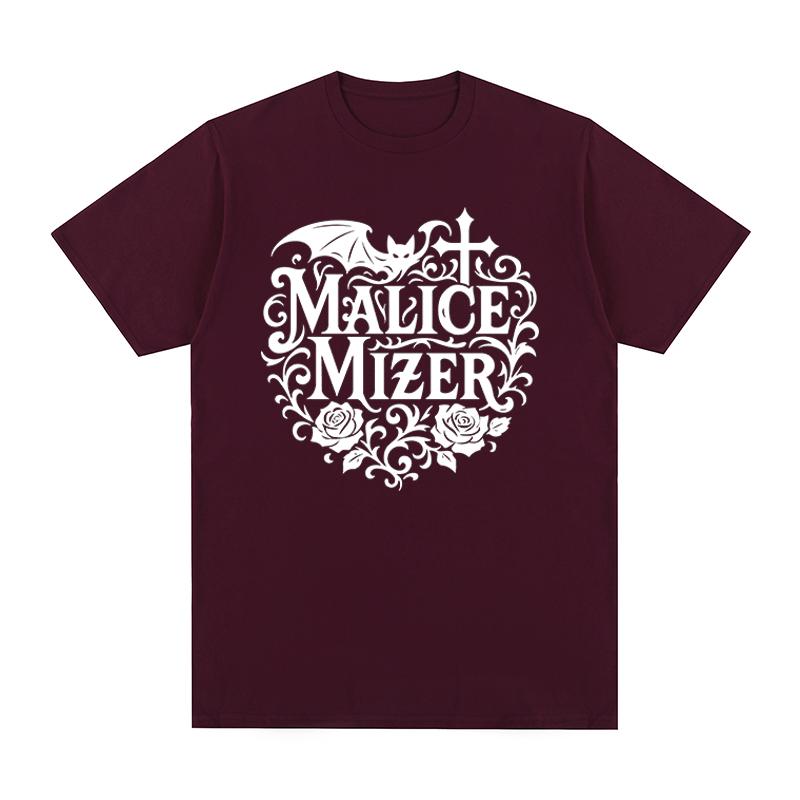 Malice Mizer band Vintage Tshirt Music Rock Comfortable Casual Retro YK Cotton Unisex T shirt New Tee Tshirt Womens Tops