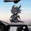 Black Acrylic Whimsical Dragon Car Charm For Bold And Unique Design Interior