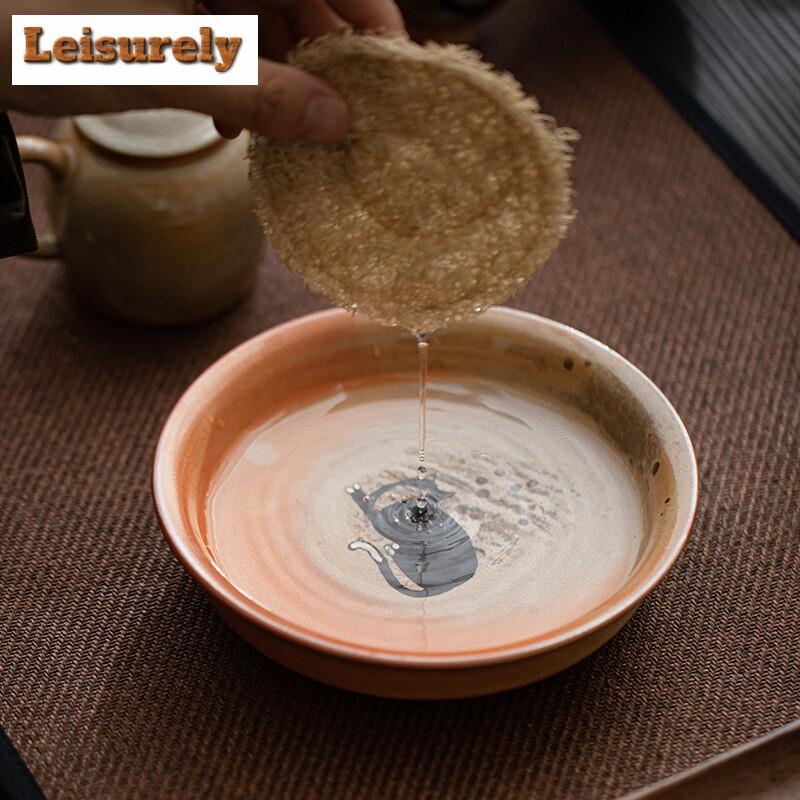 Kreativer Handbemalter Zhiye Katzen-Topfhalter Halter Trockenbrüh-Tisch Teetablett Keramik-Isolierunterlage Obst-Snack-Platte Zubehör