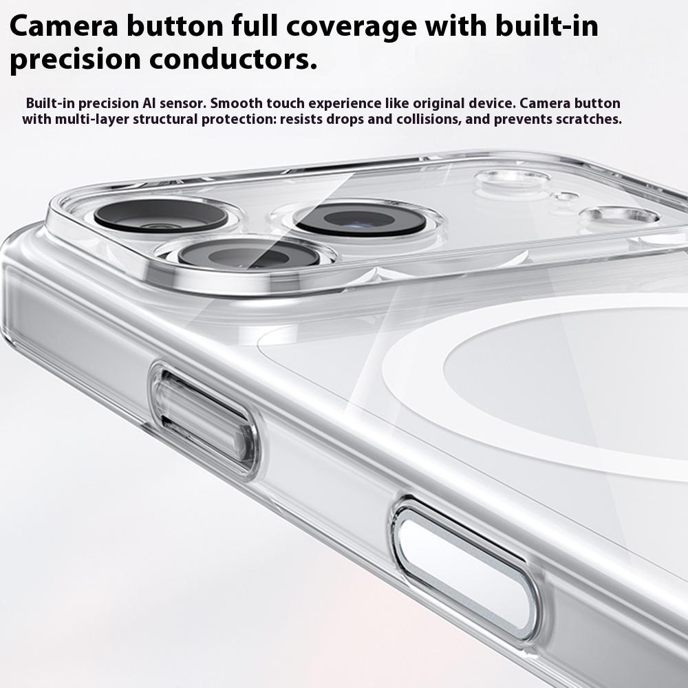 BENKS För iPhone 17 Pro Max Magnetiskt Fodral Ultratunt Genomskinligt PC-fodral som känns som en bar telefon Kompatibelt med MagSafe