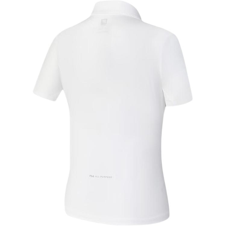 FILA Tennis 88 Brand Logo Embroidered Outdoor Casual Tennis Sports Polo Shirt Women tops Jade-White A11W423134F-WT
