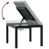 5 Piece Outdoor Sofa Set with Cushions Black Steel