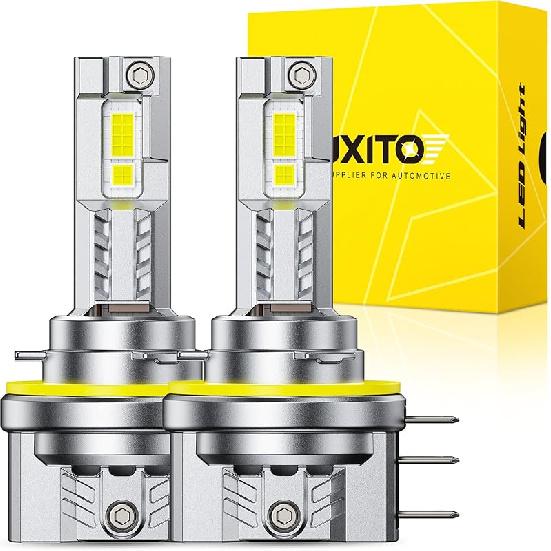 AUXITO 9007 Light Bulbs, 6500K Cool White 40000LM Per Set, HB5 Halogen Raplacement Fog Lights With Fan, Wireless Plug And Play, Canbus Ready, Pack Of
