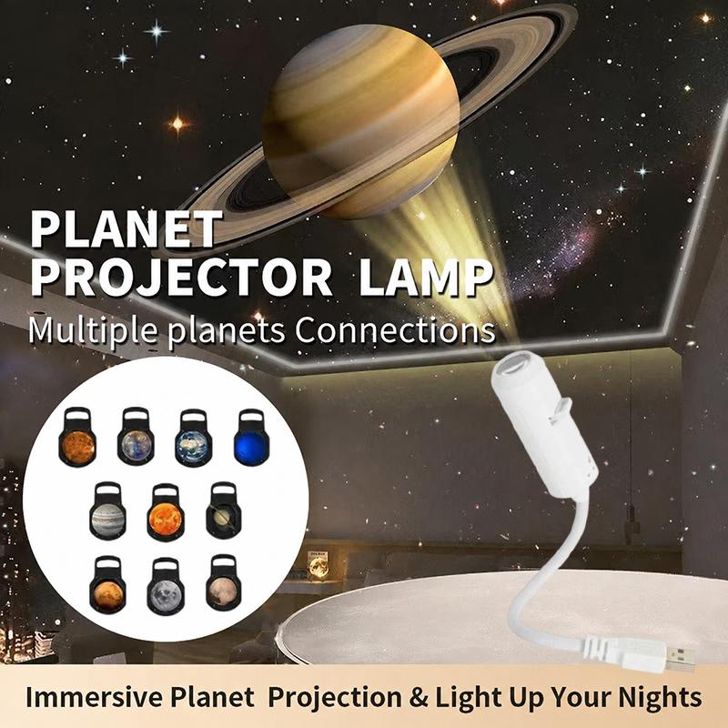 1Set Usb Starry Sky/Ocean/Milky Way Series Projection Atmosphere Lamp Night Light Romantic Bedroom Decoration