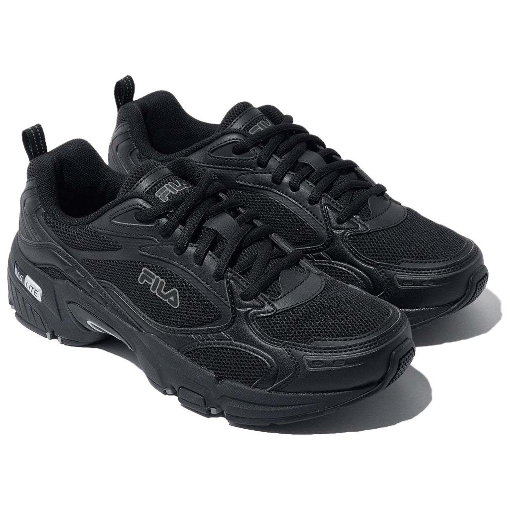 Fila Memory Decimus V3 Synthetic Leather Comfortable Versatile Casual Shoes Unisex Sneakers Black FS261RU03X080001