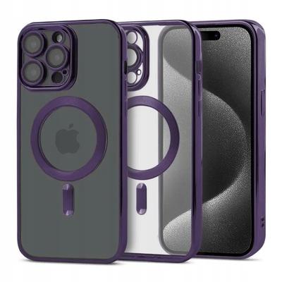 Case for iPhone 15 Pro Magsafe Reinforced Purple Case + Glass