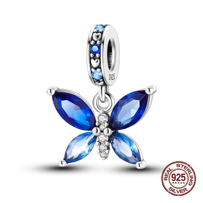 Compatible With 3MM Authentic Bracelets copper Colorful Dragonfly Flower Gem Butterfly Charm Bead Charms Bead Charms Fine Do It Yourself Jewellery Mak