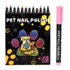 12 Colors Pet Nail Polish Pen Set Water-Based Dog Nail Polish Quick Drying Pet Nail Polish for Dogs Cats Easy To Remove
