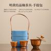 Crystal Glaze Travel Tea Set, Kiln Change Express Cup Cover Bowl, Household Kung Fu One Pot Two Cups Outdoor Portable Bag